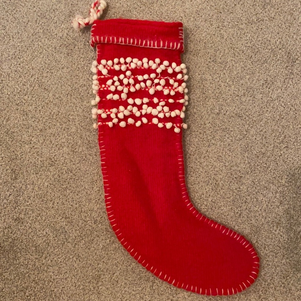 One large felted stocking